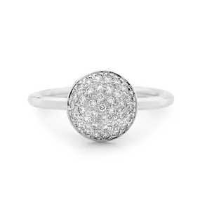 18ct White Gold and Dome Diamond Ring