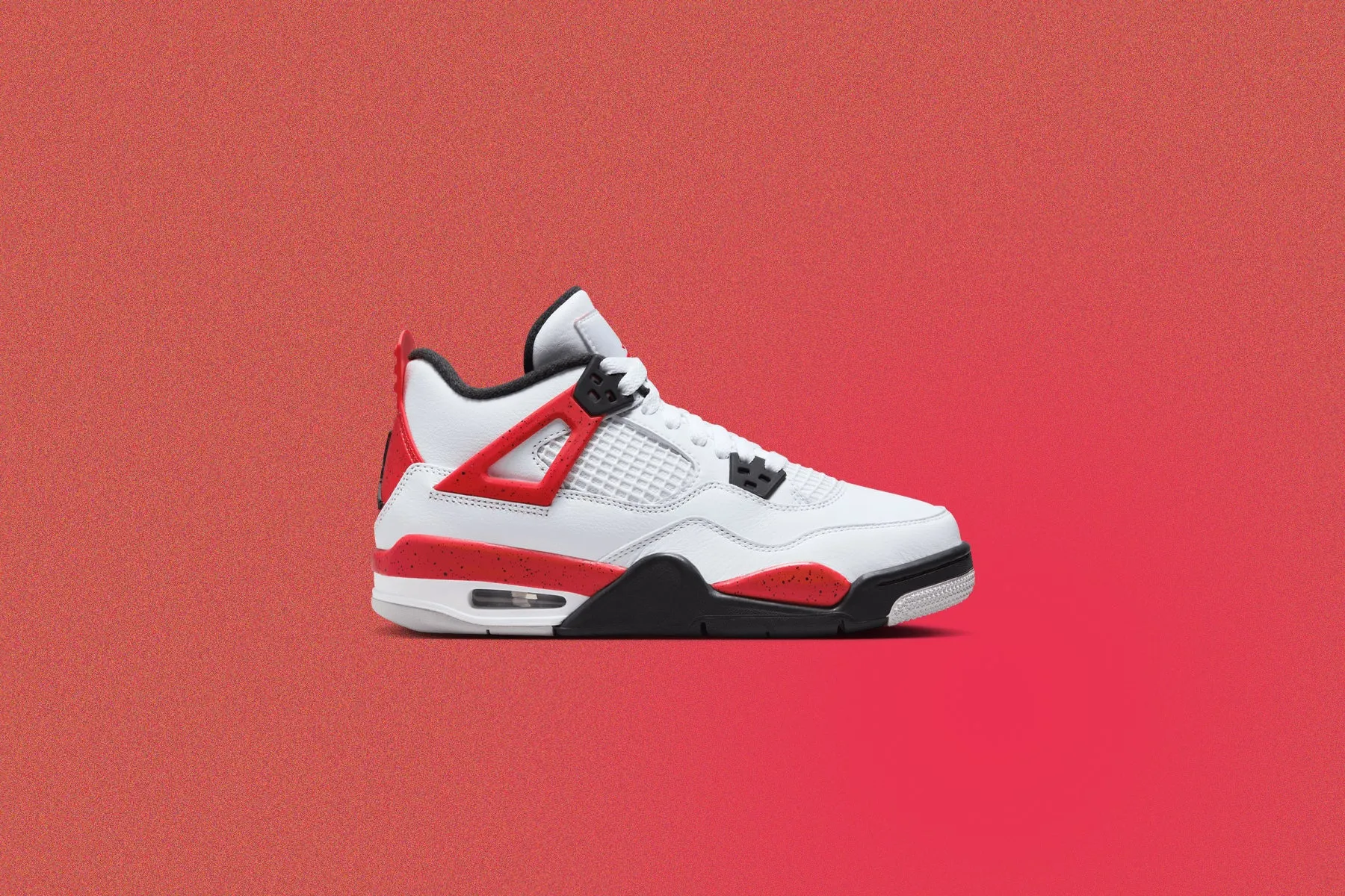 Air Jordan 4 Retro (GS) 'Red Cement' - White/Fire Red/Black