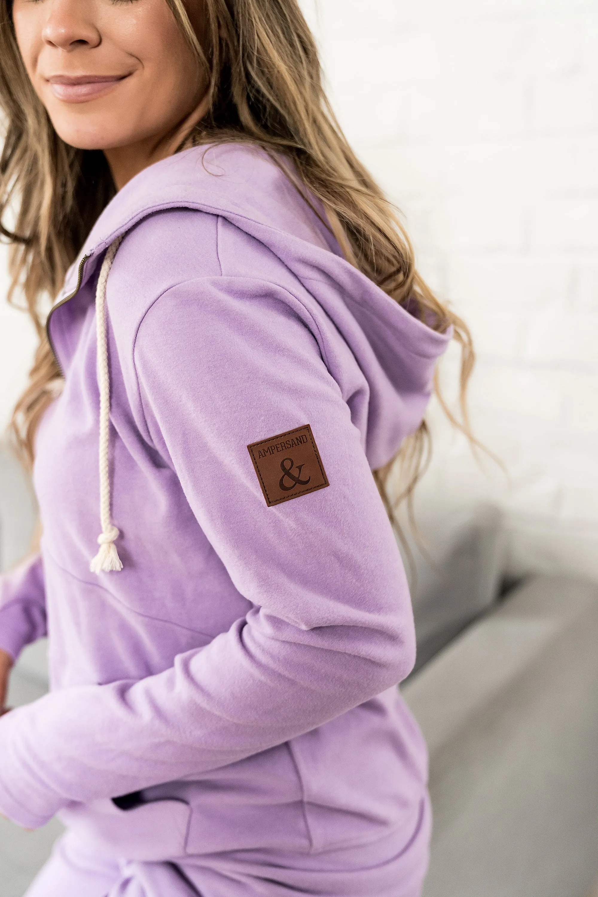 Ampersand Full Zip Fleece in Wisteria