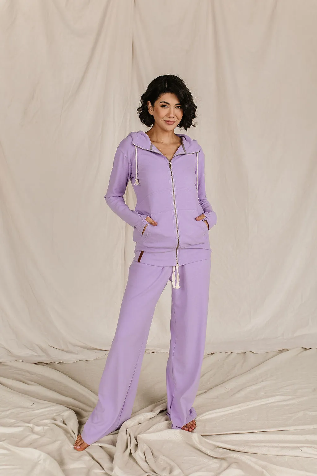 Ampersand Full Zip Fleece in Wisteria