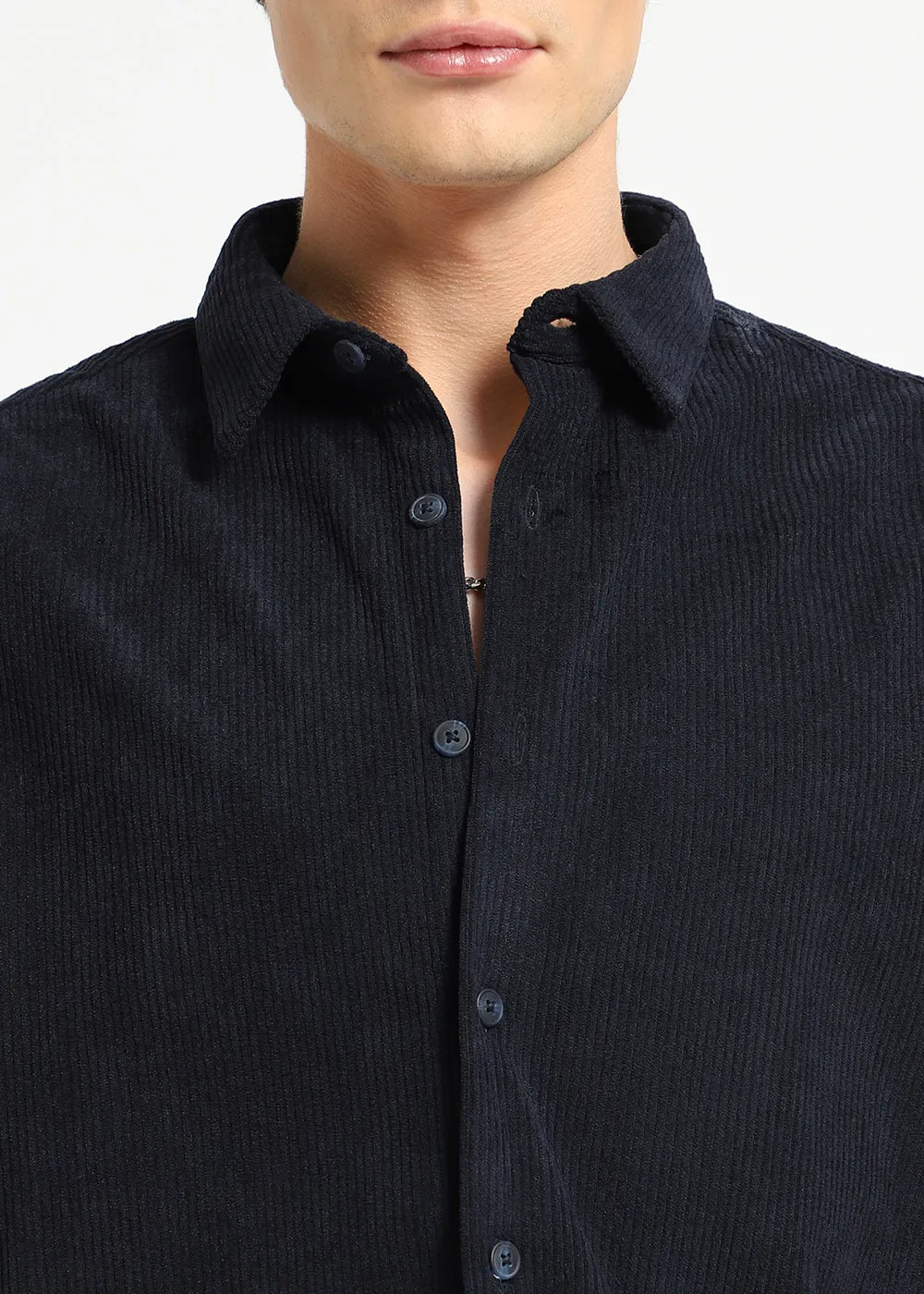 Arona Blue Corduroy Shirt