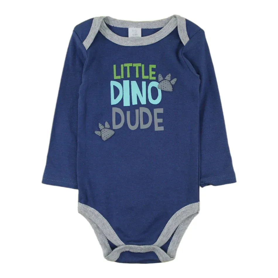 Baby Kiss 3 Pk Full Sleeves Cotton Bodysuits - Little Dino Dude