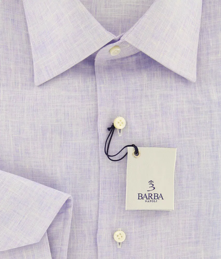 Barba Napoli Lavender Purple Shirt - Slim - 15 US / 38 EU