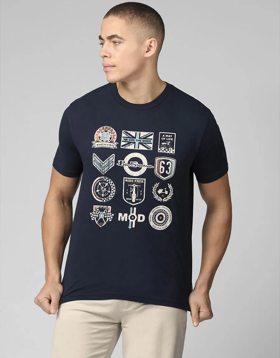 Ben Sherman Scooter Clubs Dark Navy T-Shirt