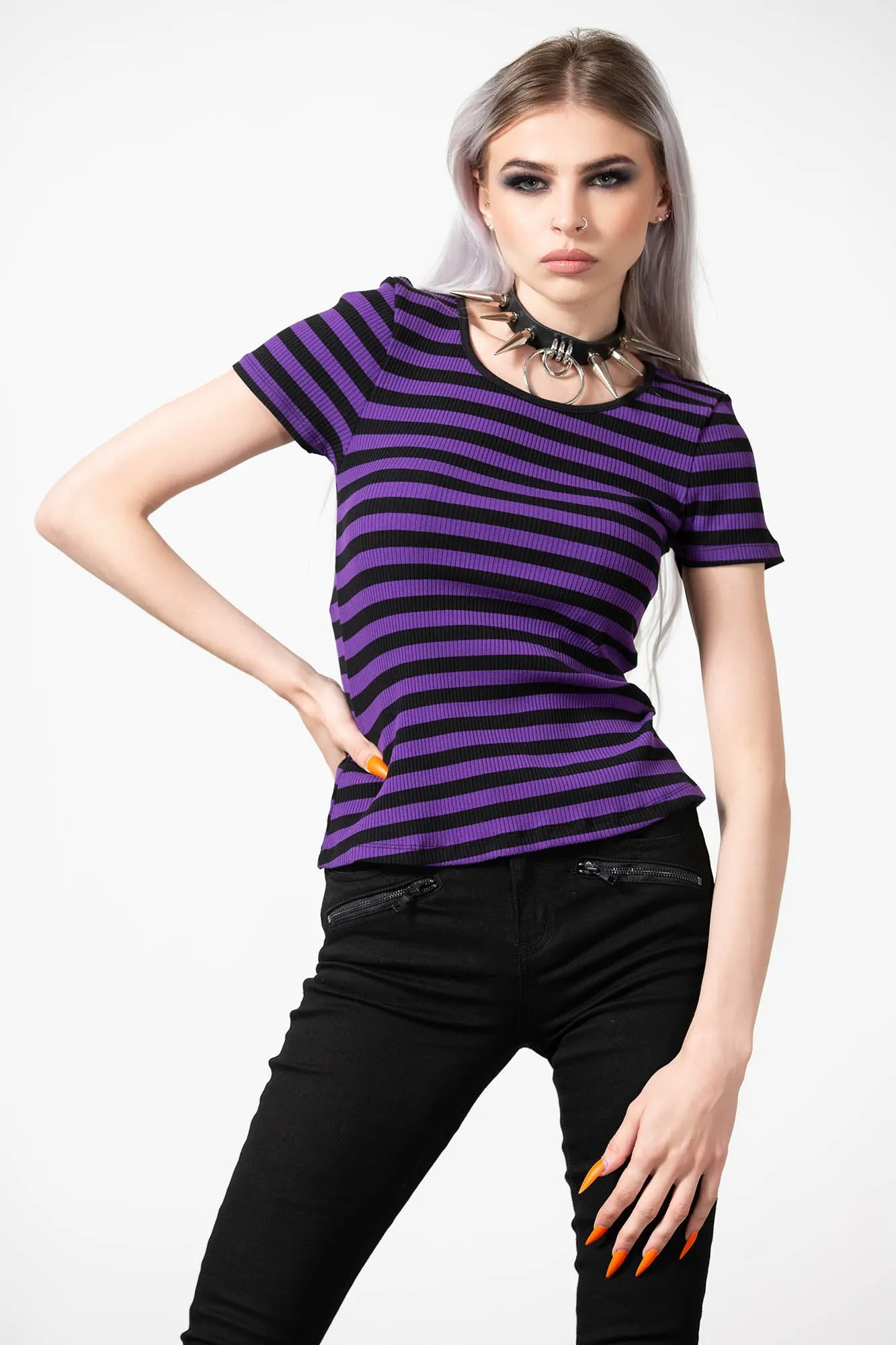 Blair Short Sleeve Top [PURPLE]