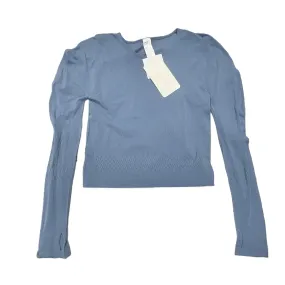 Blue Athletic Top Long Sleeve Crewneck By Fabrik, Size: L