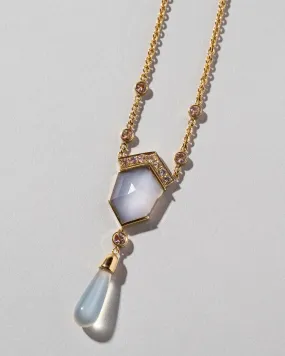 Blue Chalcedony Kite Necklace