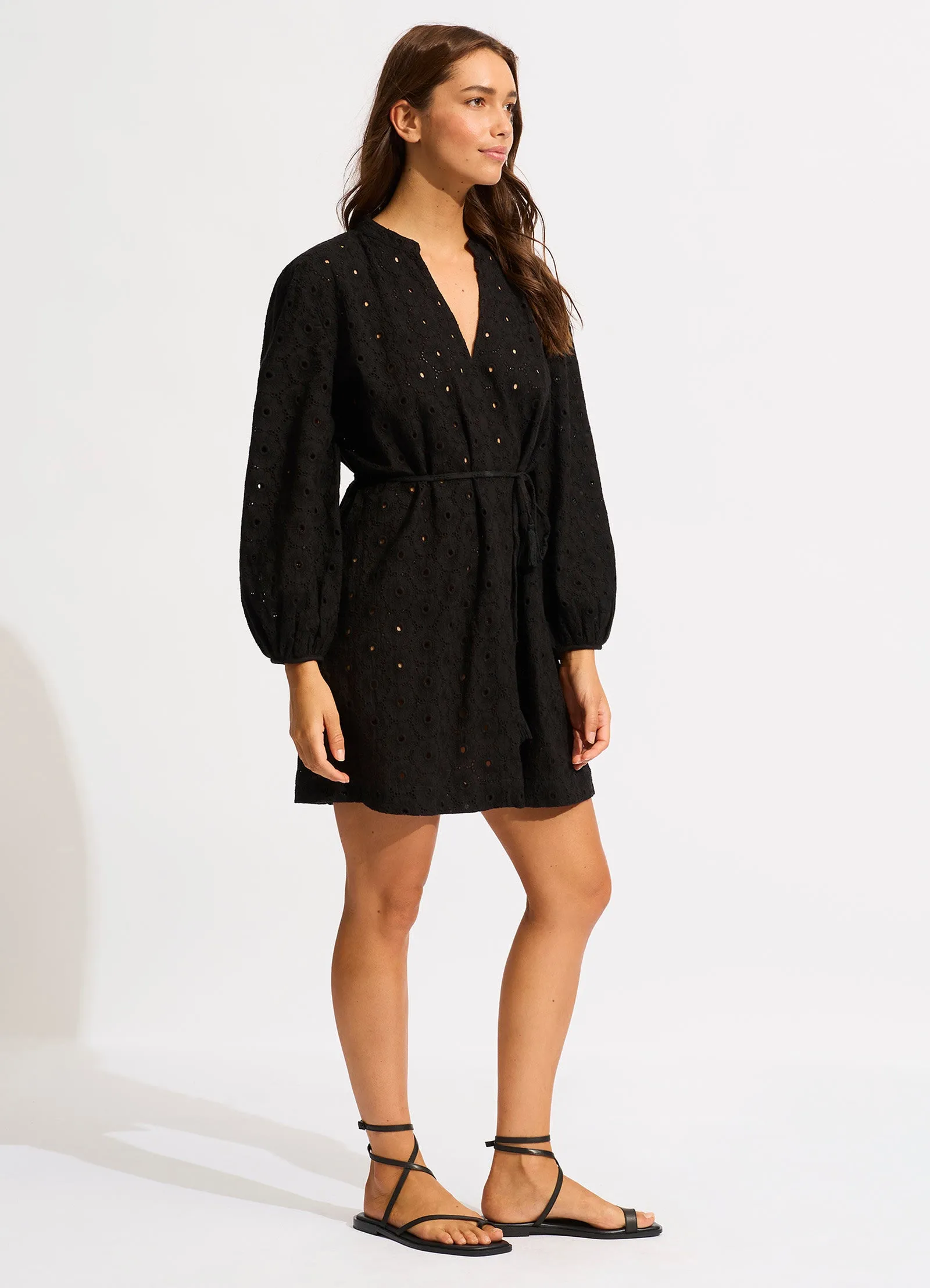 Broderie Cover Up - Black