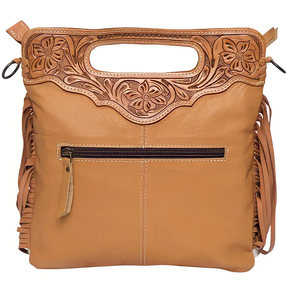 Cali Cowhide Bag - Tan/White (WITHOUT FRINGE)