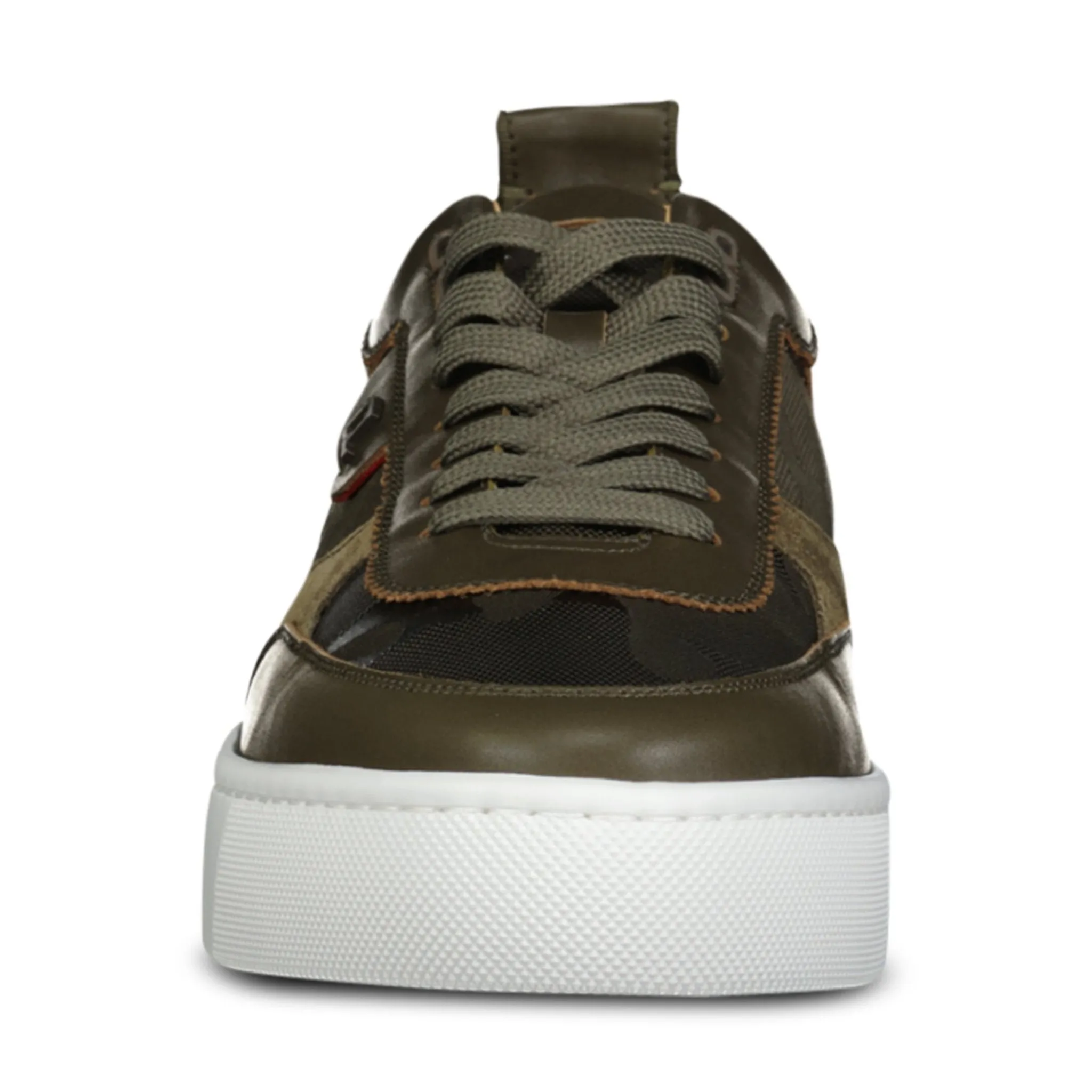 CHRISTIAN LOUBOUTIN HAPPY RUI FLAT TRAINERS ARMY GREEN