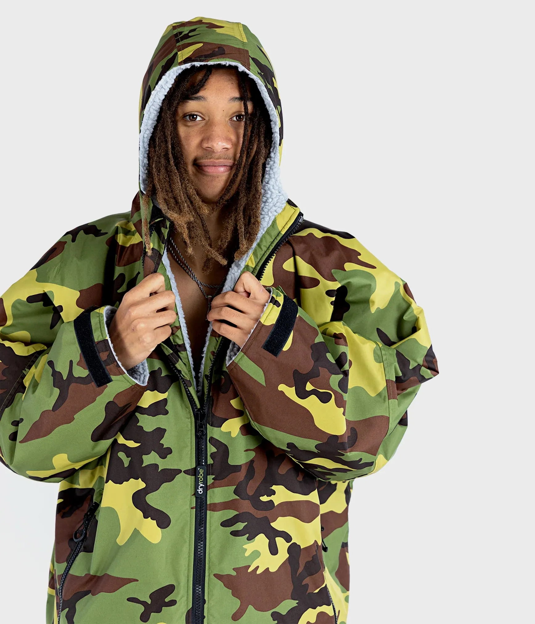 Dryrobe Advance Long Sleeve Change Coat - Camo & Grey