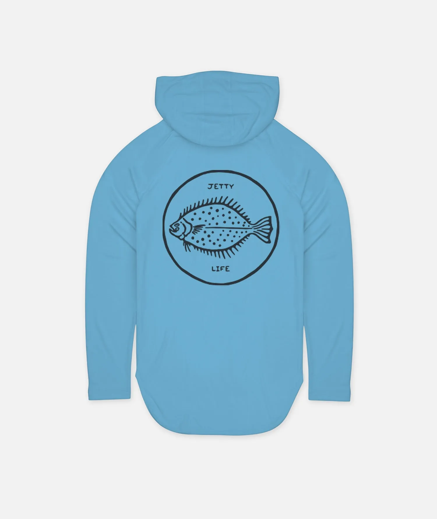 Flounder UV Hoodie - Light Blue