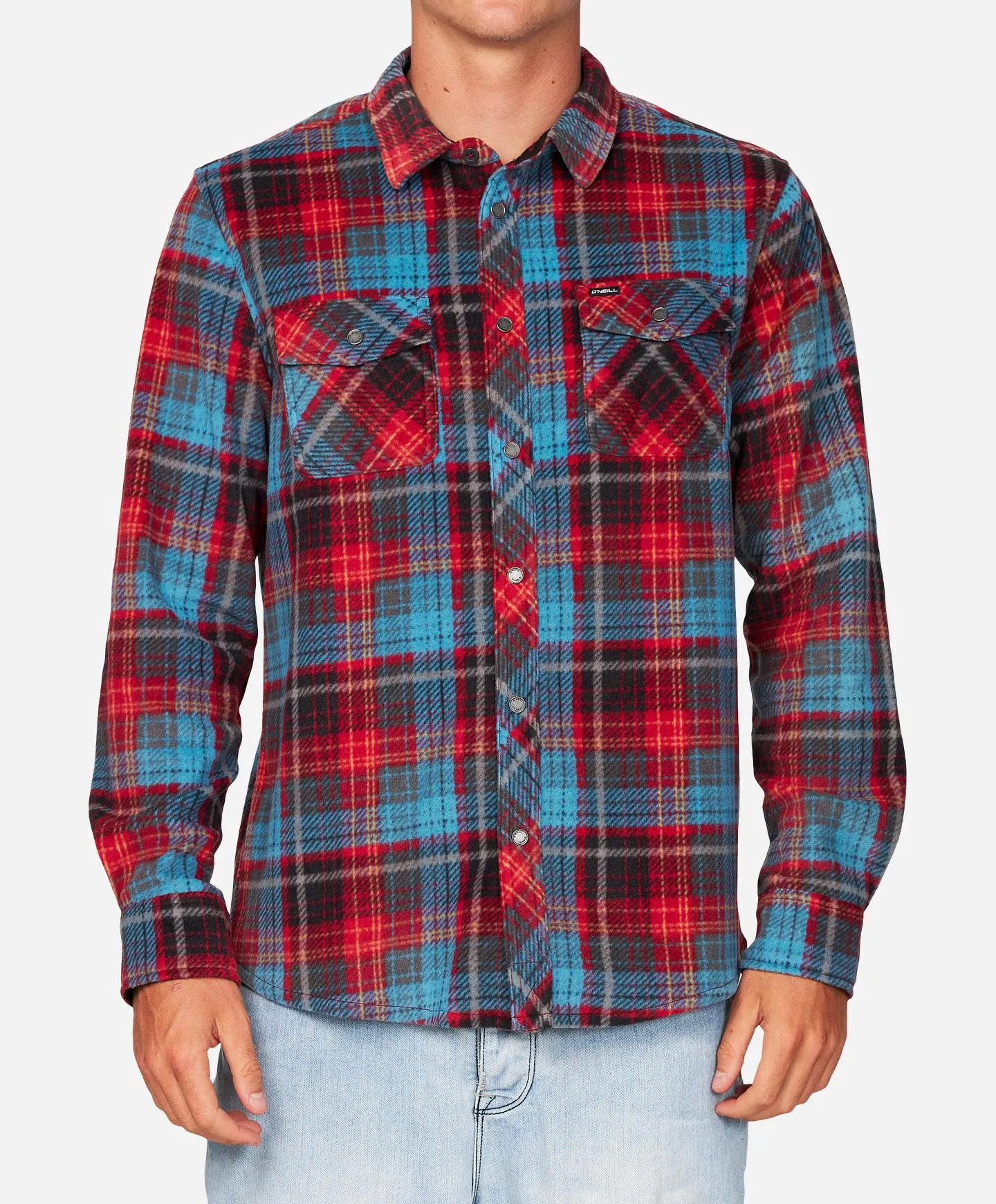 Glacier Plaid Superfleece Flannel Shirt - Red