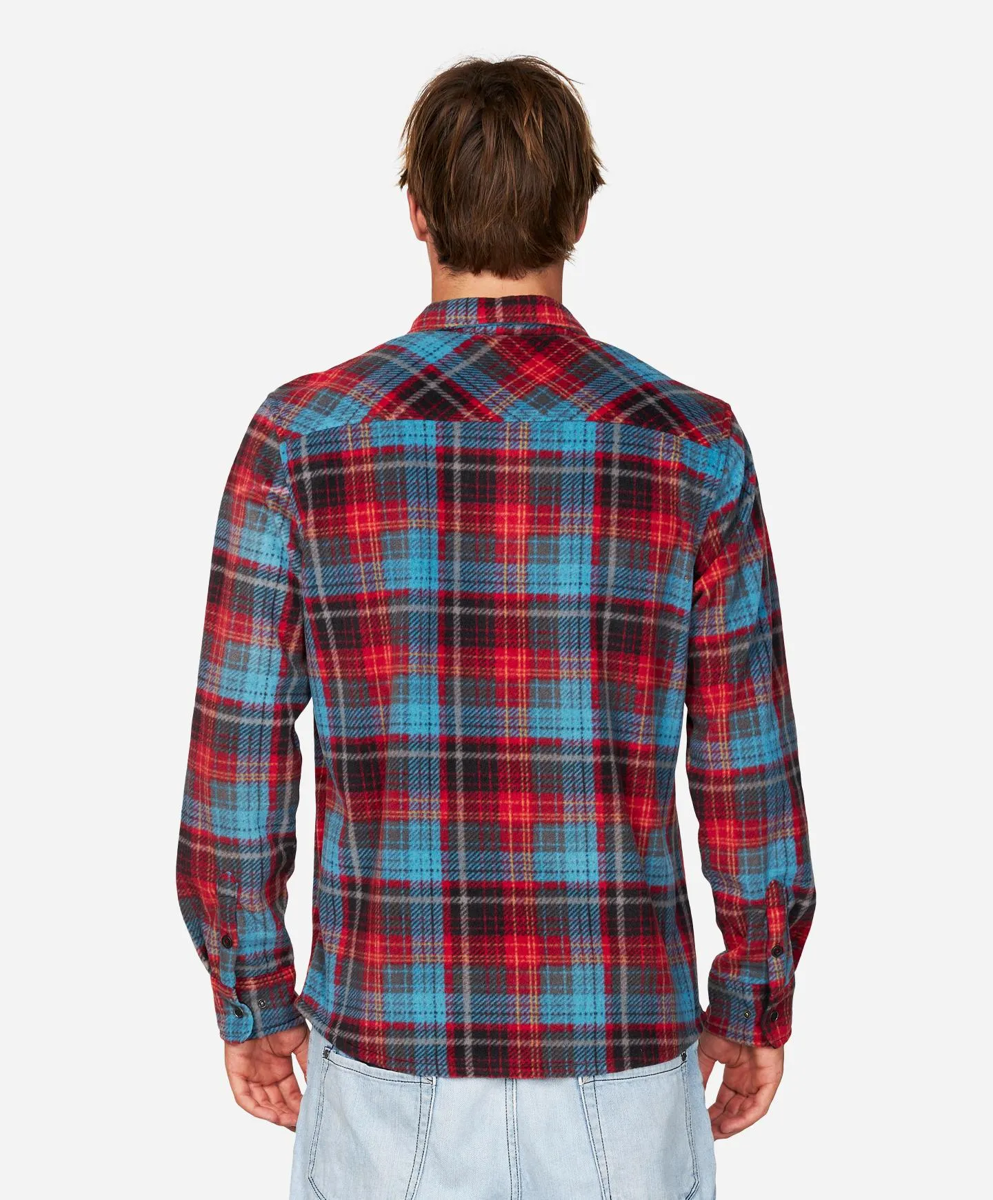 Glacier Plaid Superfleece Flannel Shirt - Red