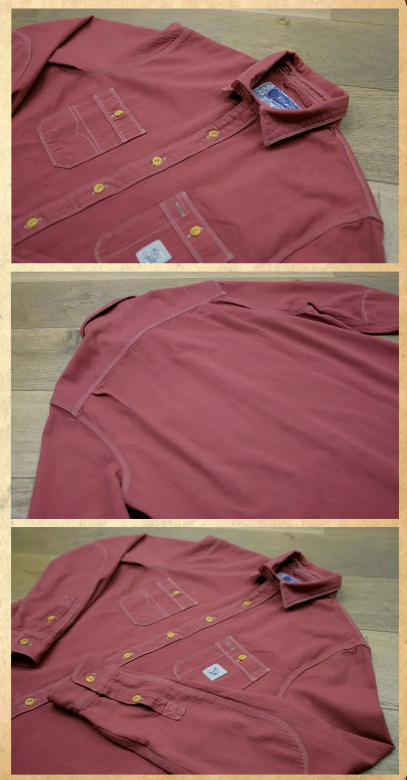 HENS TEETH ITALY Herringbone Rust Workshirt