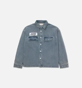 HTG Work Mens Long Sleeve Shirt - Denim