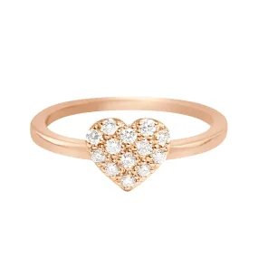 In Love Diamond Ring, Rose Gold, Size 6.75