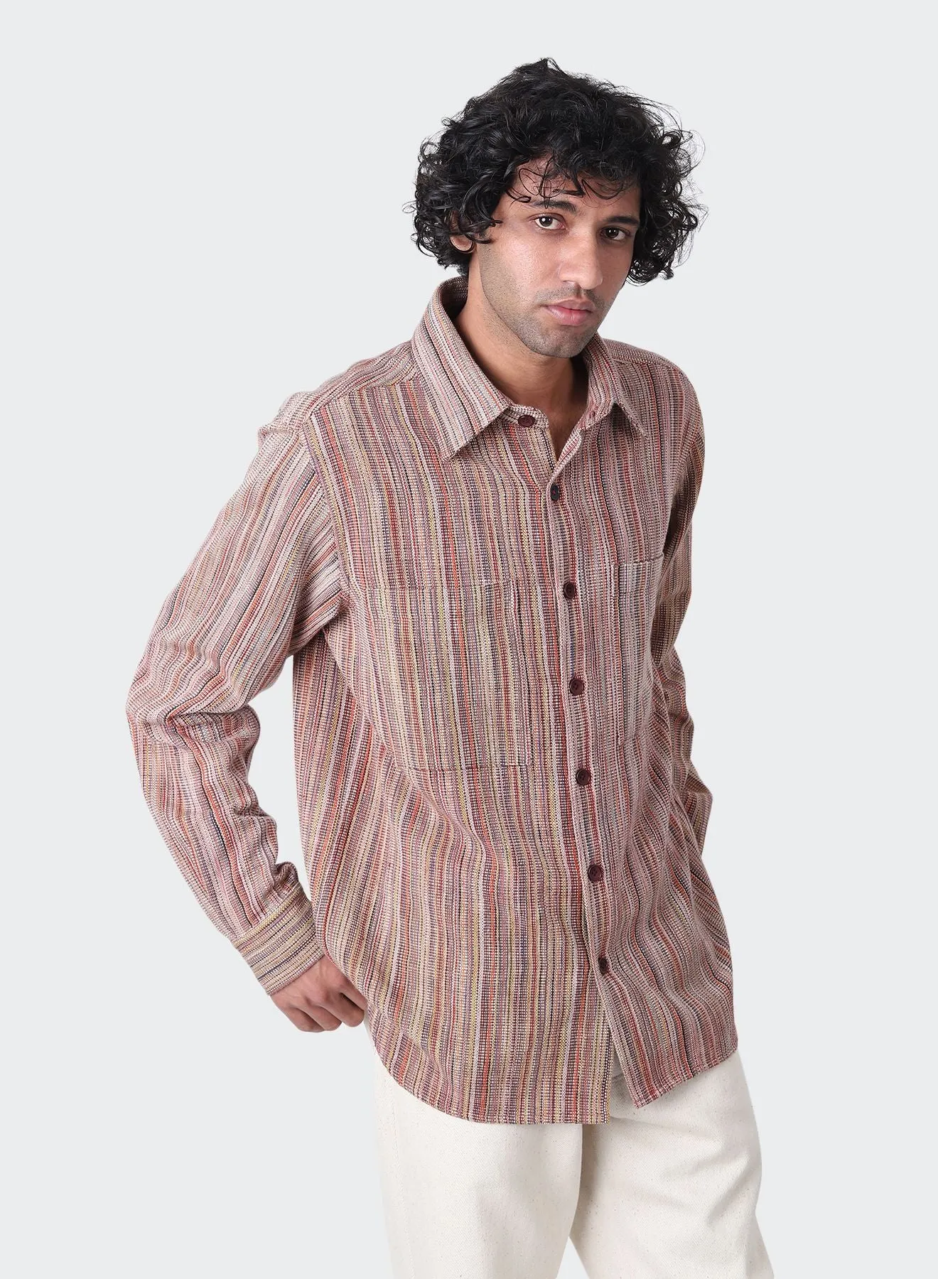 KARDO DESIGN Alok Handloom Long Sleeve Shirt