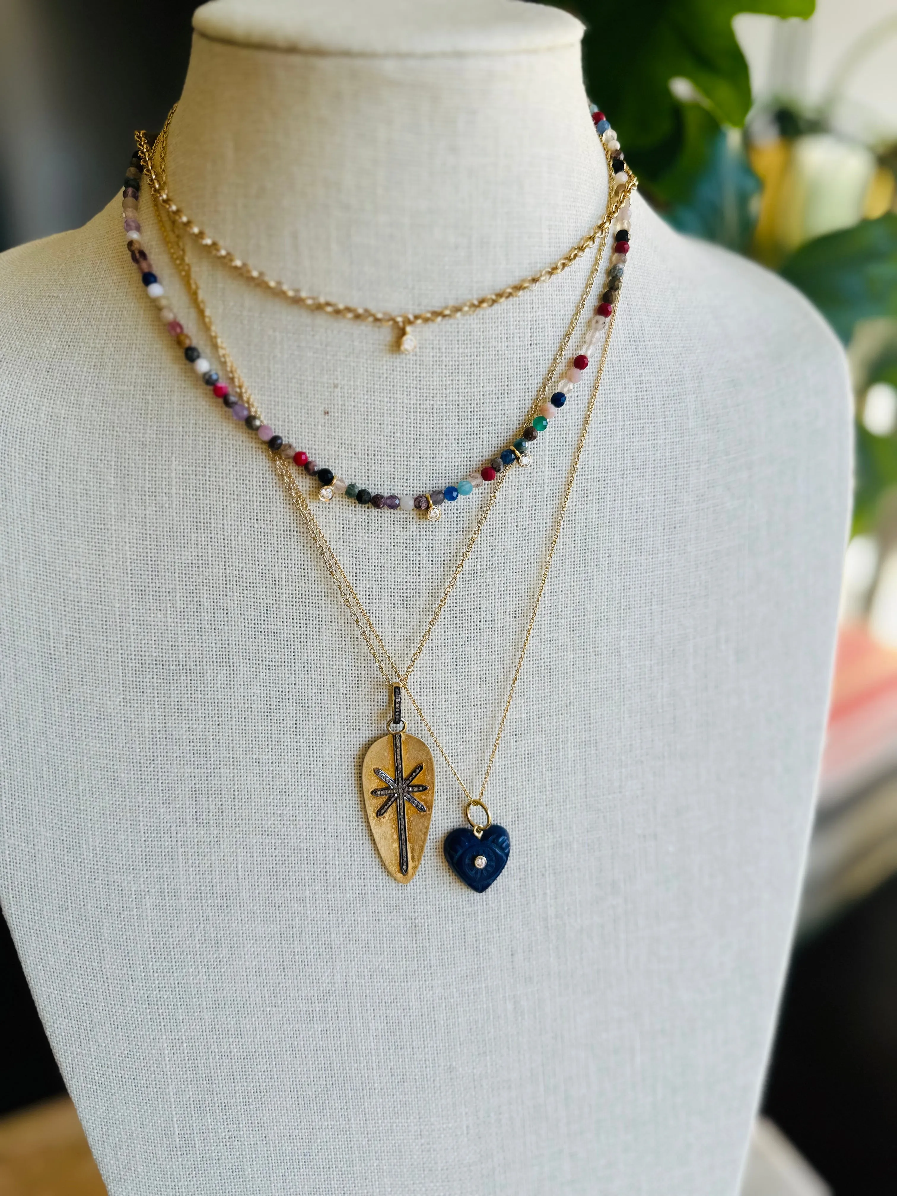 Lapis Evil Eye Heart