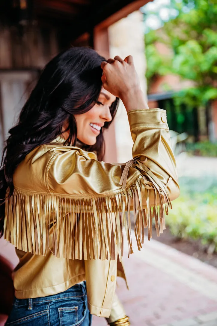 Metallic Fringe Jacket