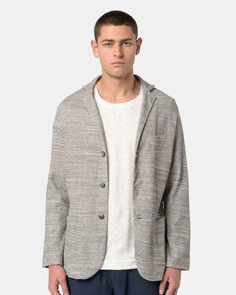 Nicola Knit Blazer in Light Grey