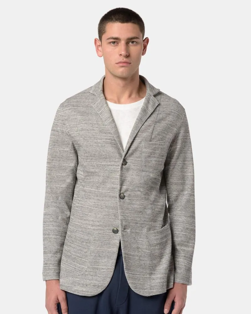 Nicola Knit Blazer in Light Grey