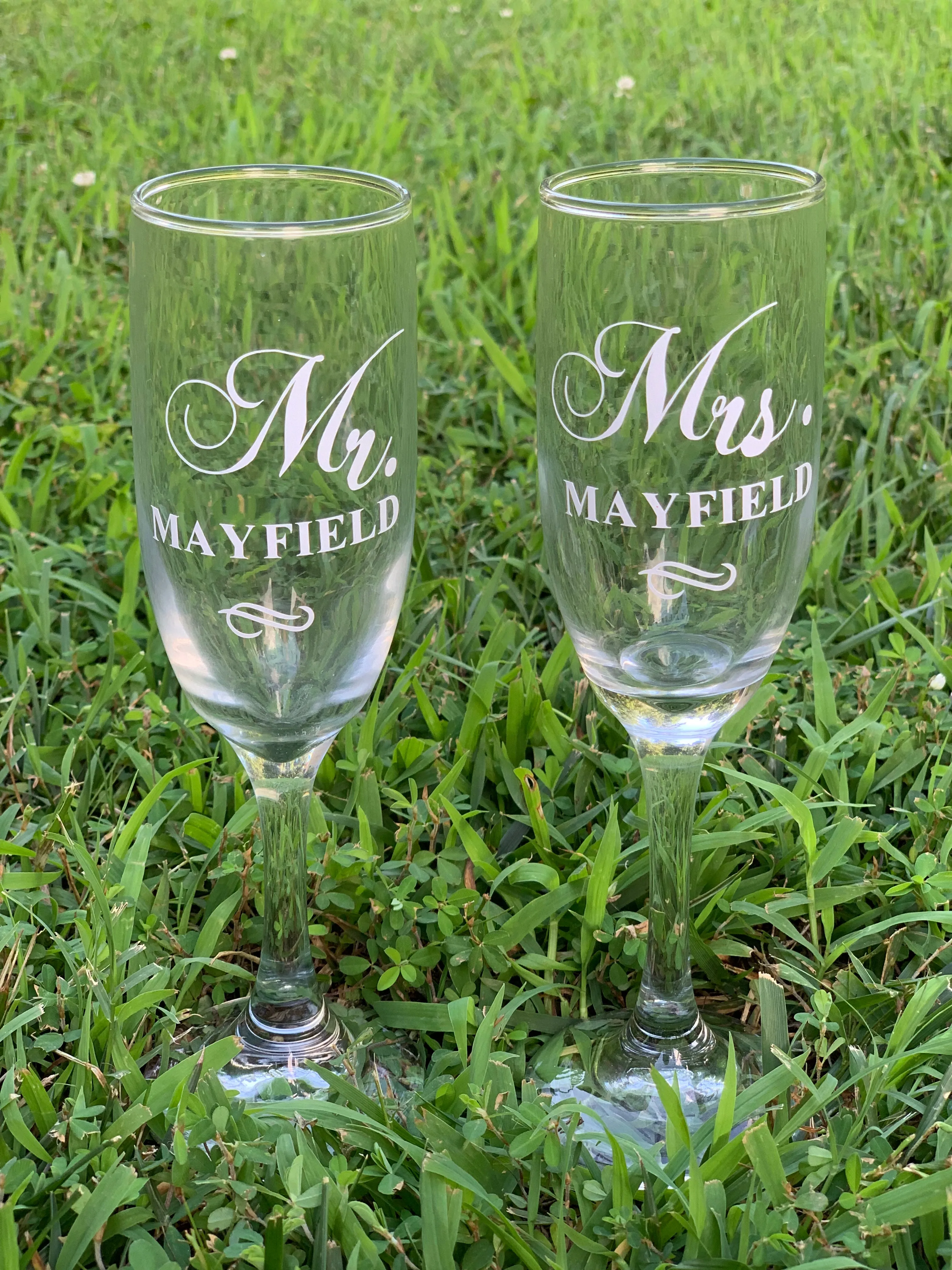 Personalized Champagne Glass Set