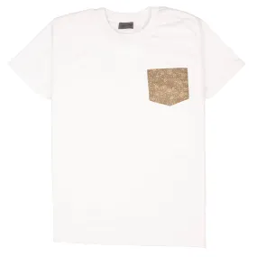 Pocket Tee - White - Bell Flowers - Cinnamon