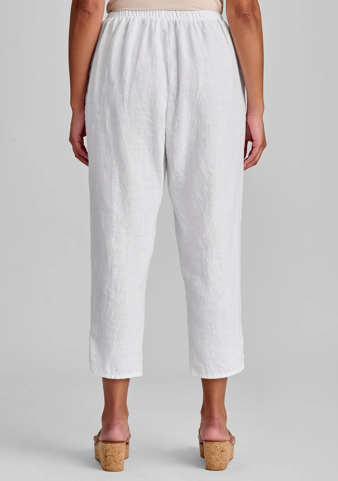 Pocketed Ankle Pant - Linen Pants