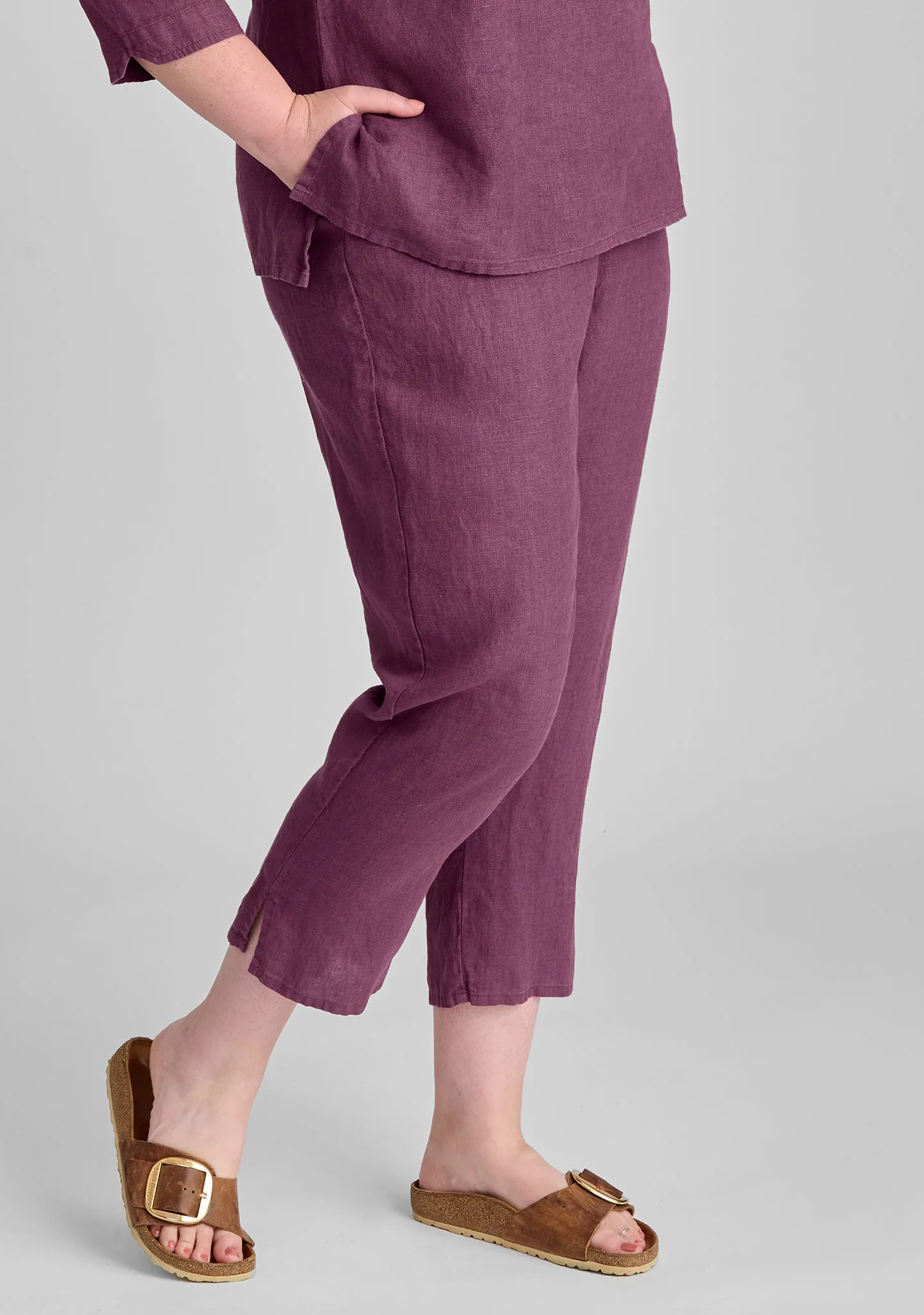 Pocketed Ankle Pant - Linen Pants