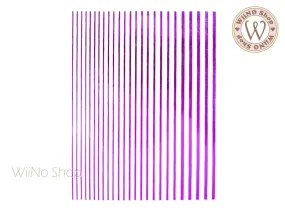 Purple Chrome Line Adhesive Nail Art Sticker - 1 pc (JO-PU)