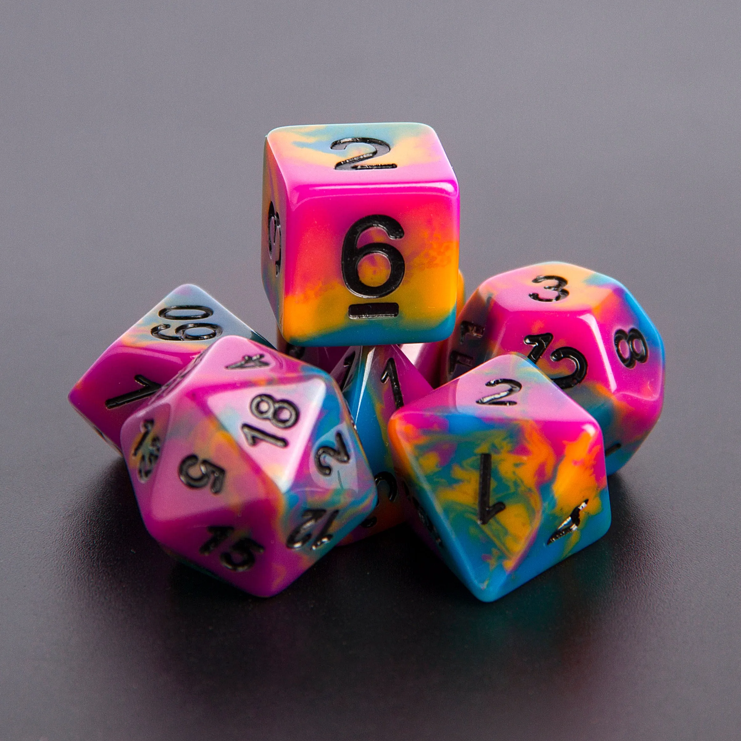 Rainbow Skull Dice