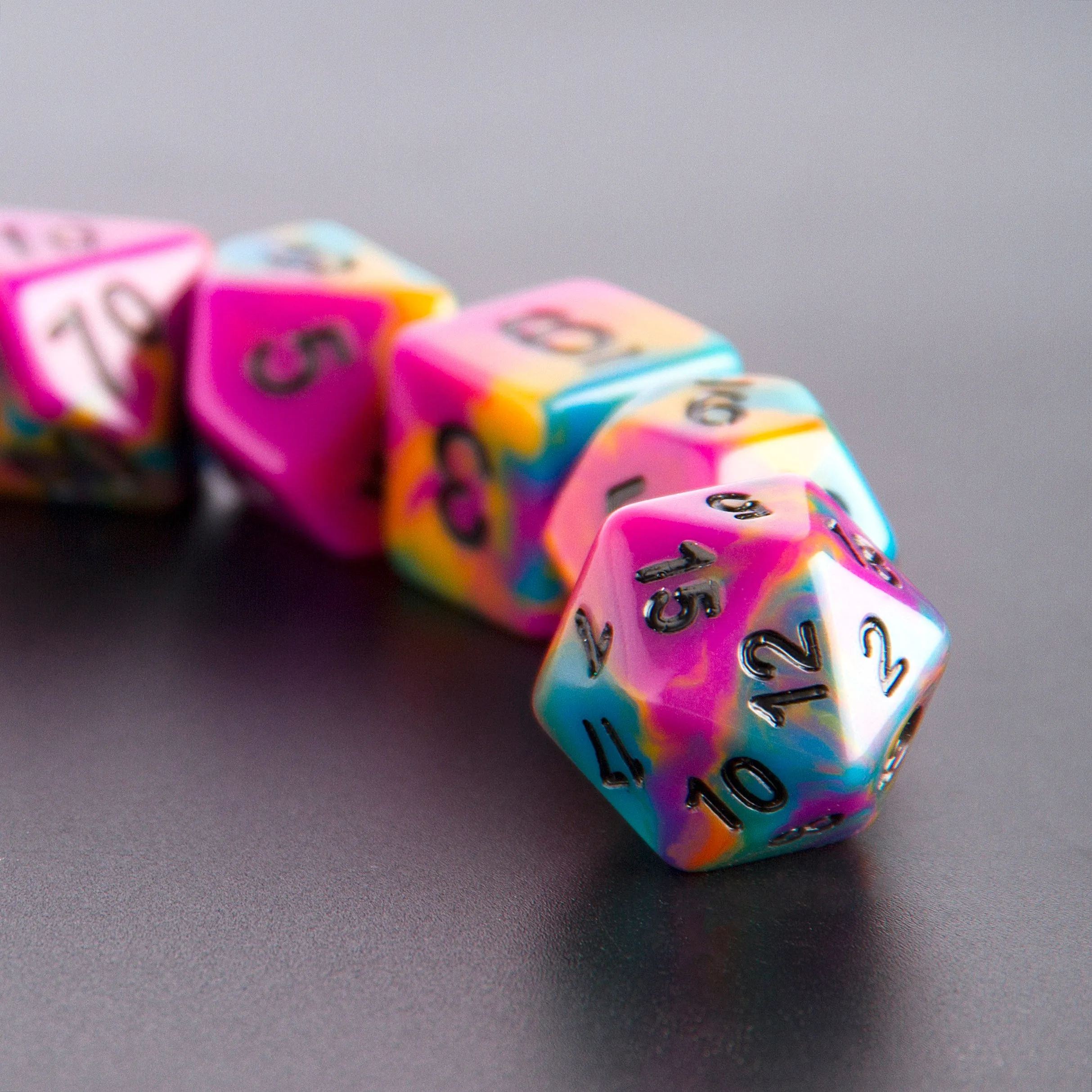 Rainbow Skull Dice