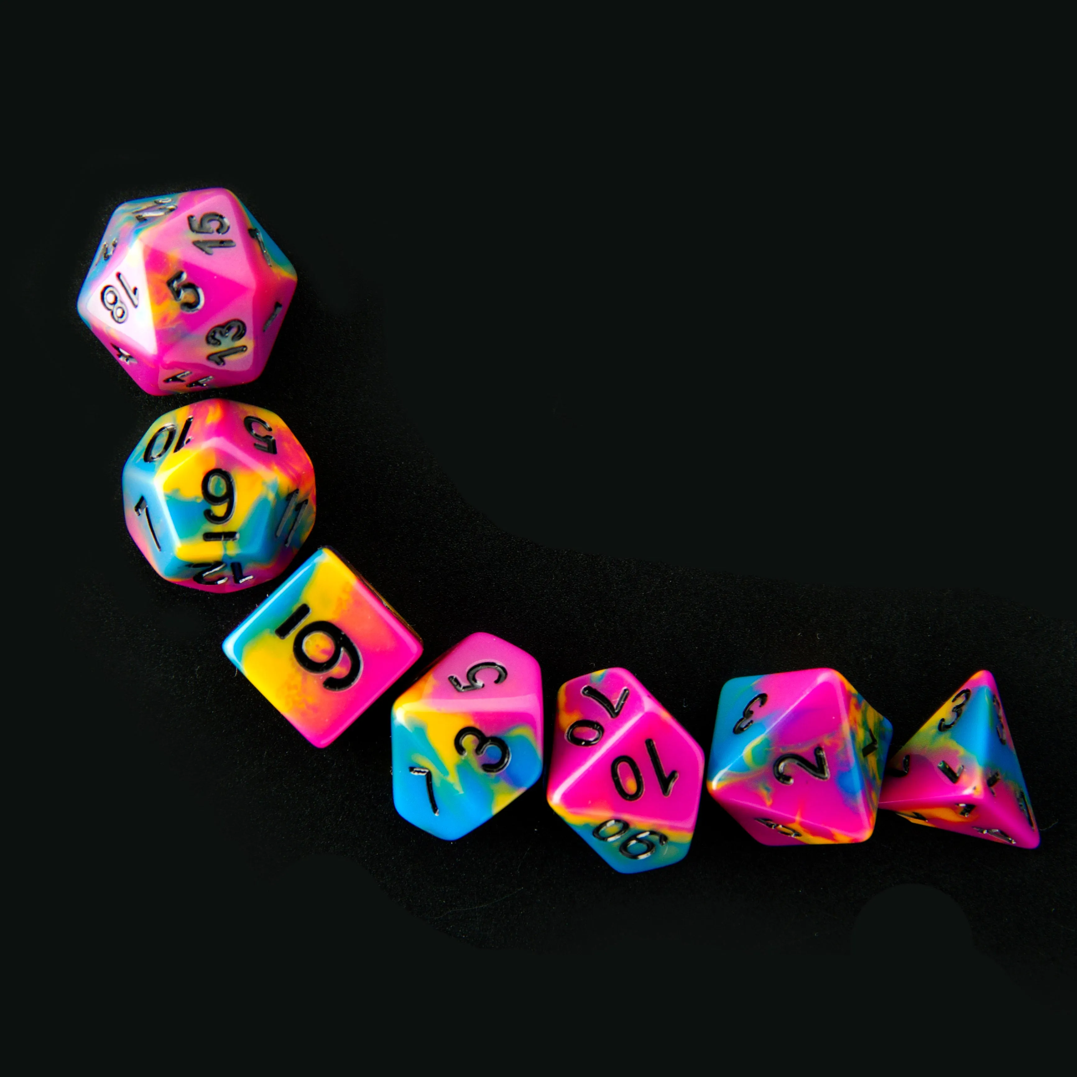 Rainbow Skull Dice