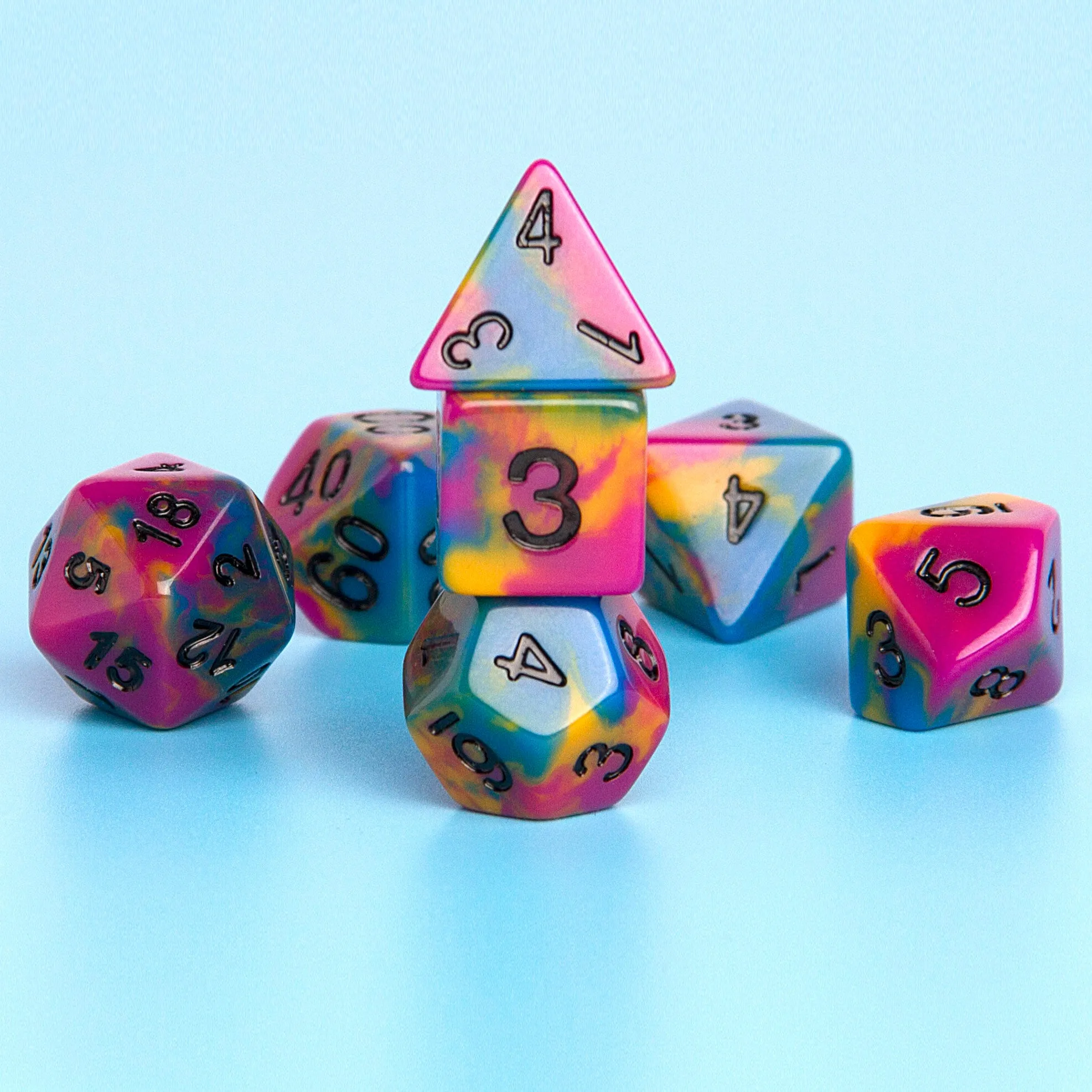 Rainbow Skull Dice