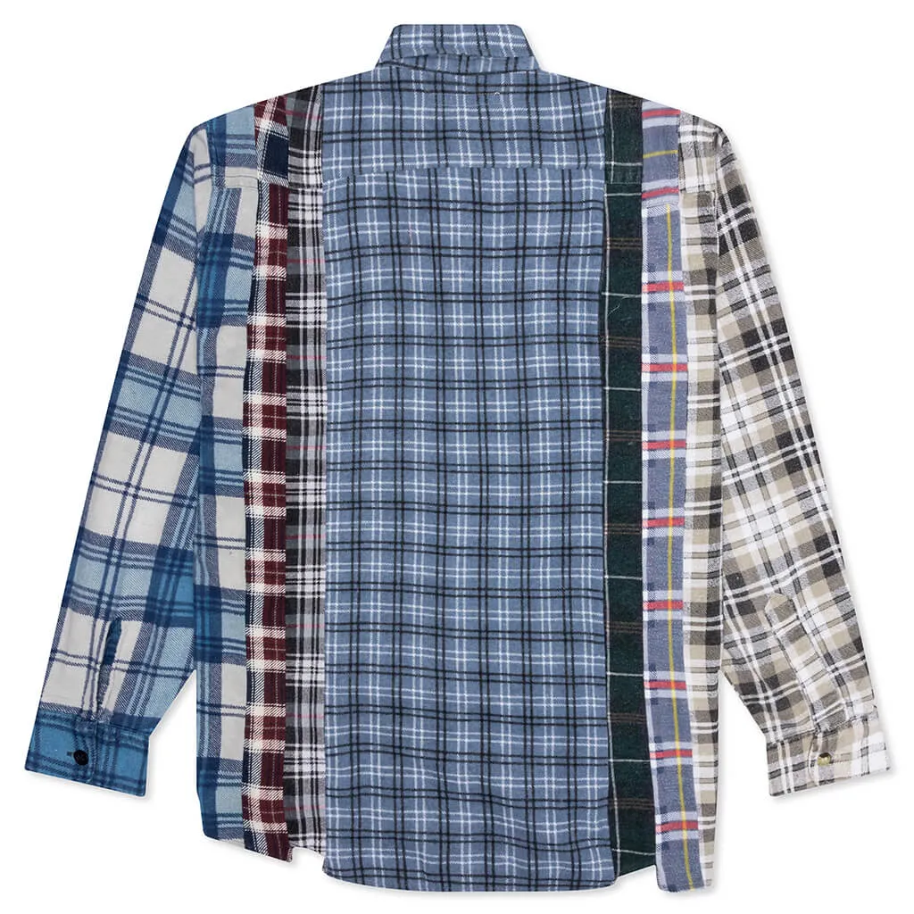 Rebuild by Flannel Shirt 7 Cuts Shirt - Blue Granite