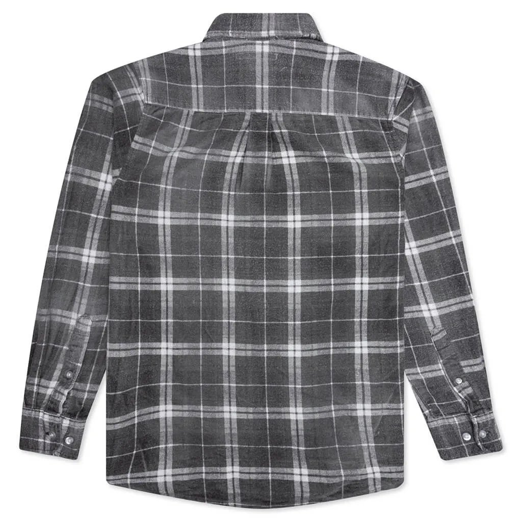 Rebuild Flannel Ribbon Shirt Reflection - Grey/White