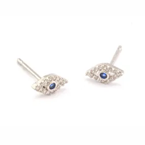 TAI RITTICHAI | Evil Eye Earrings - Mini Silver