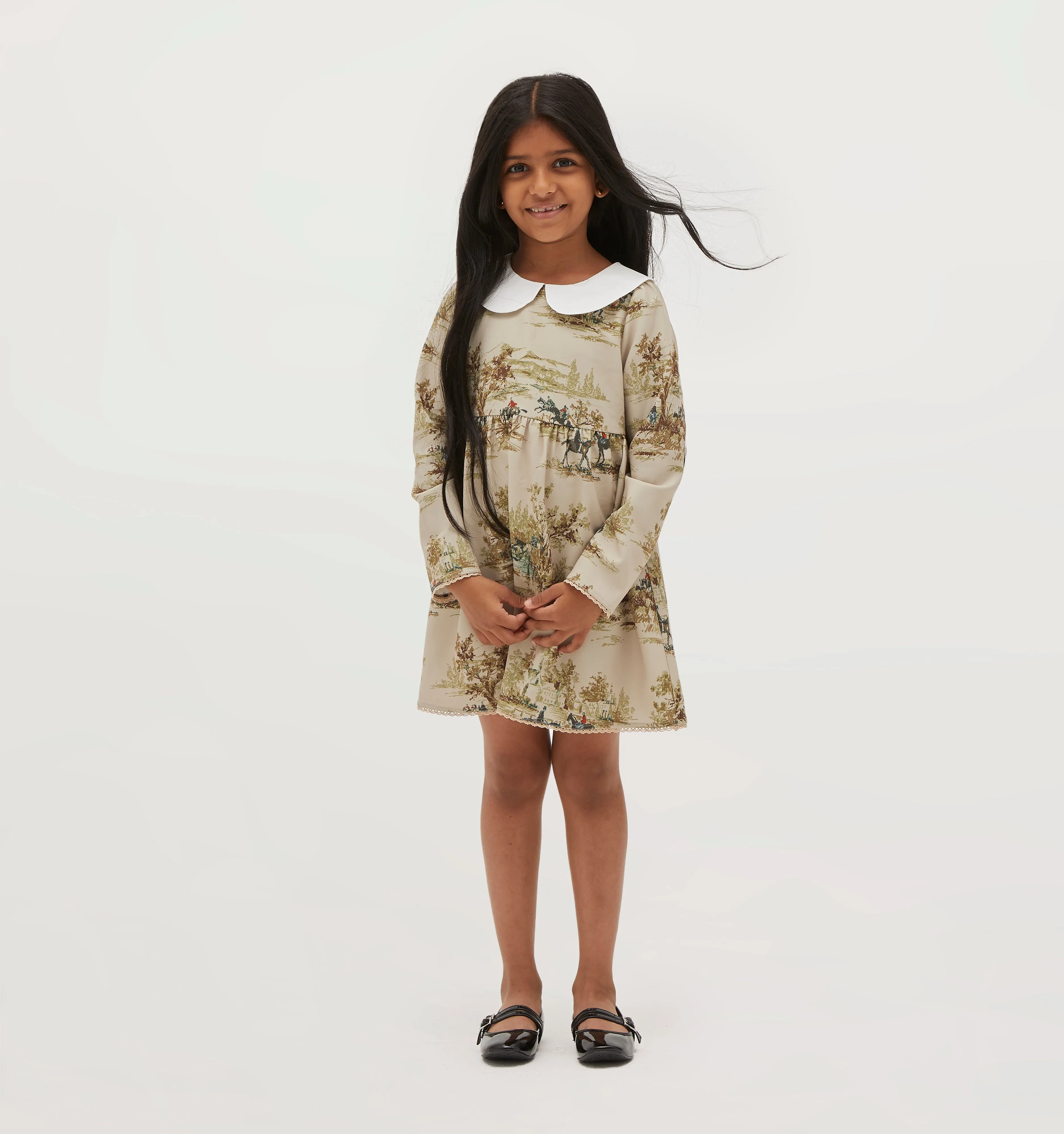 The Tiny Lottie Dress - Equestrian Toile