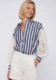 VERNEN SHIRT (BLUE STRIPE) - VILAGALLO