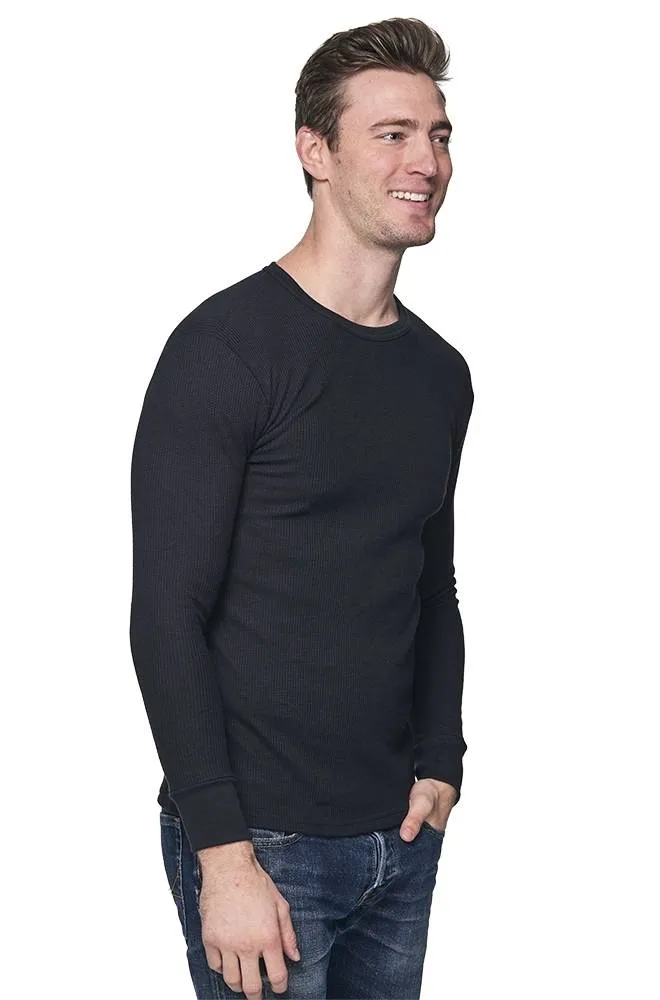 Very Limited Supply (2X to 4X only): 2-Pack Thermal Shirt Long Sleeve Crewneck Size 3XL -4XL Made in USA  28152