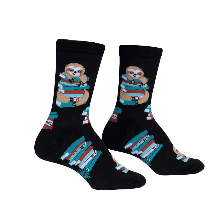 Women's Study Hall Sloth Crew Socks