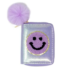 Zomi Gems Shiny Happy Face Smile Wallet - Purple